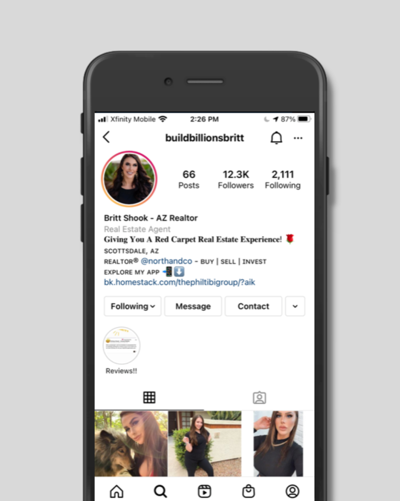 Create a Clear Bio: Add a profile picture and a bio (which should include a link to your App).